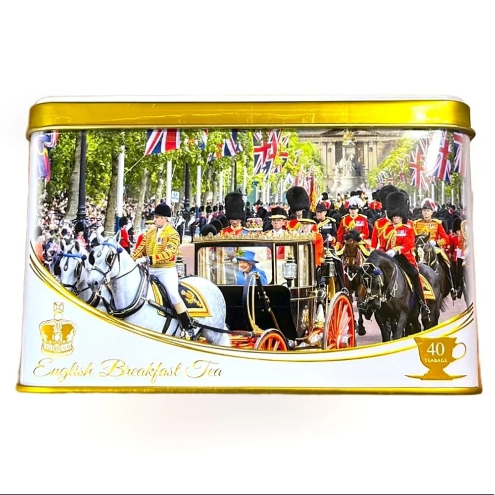 🇬🇧 QUEEN ELIZABETH II TROOPING THE COLOUR - ENGLISH BREAKFAST TEA 40 TEABAGS ✨